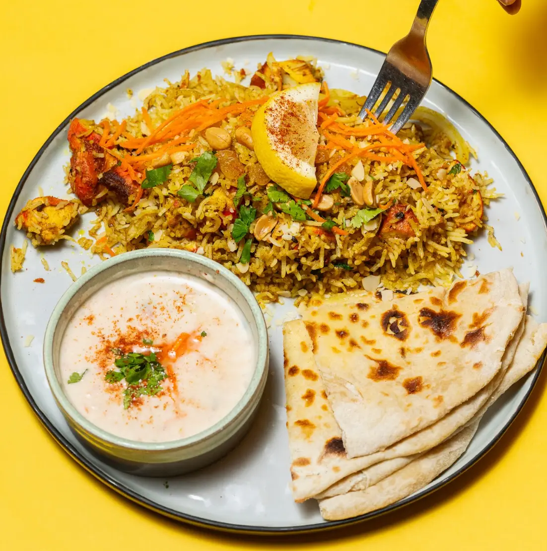 Plat biryani indien